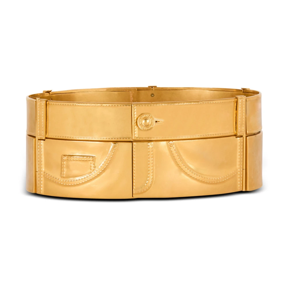 Balmain Messing riem met jeans effect Yellow Dames