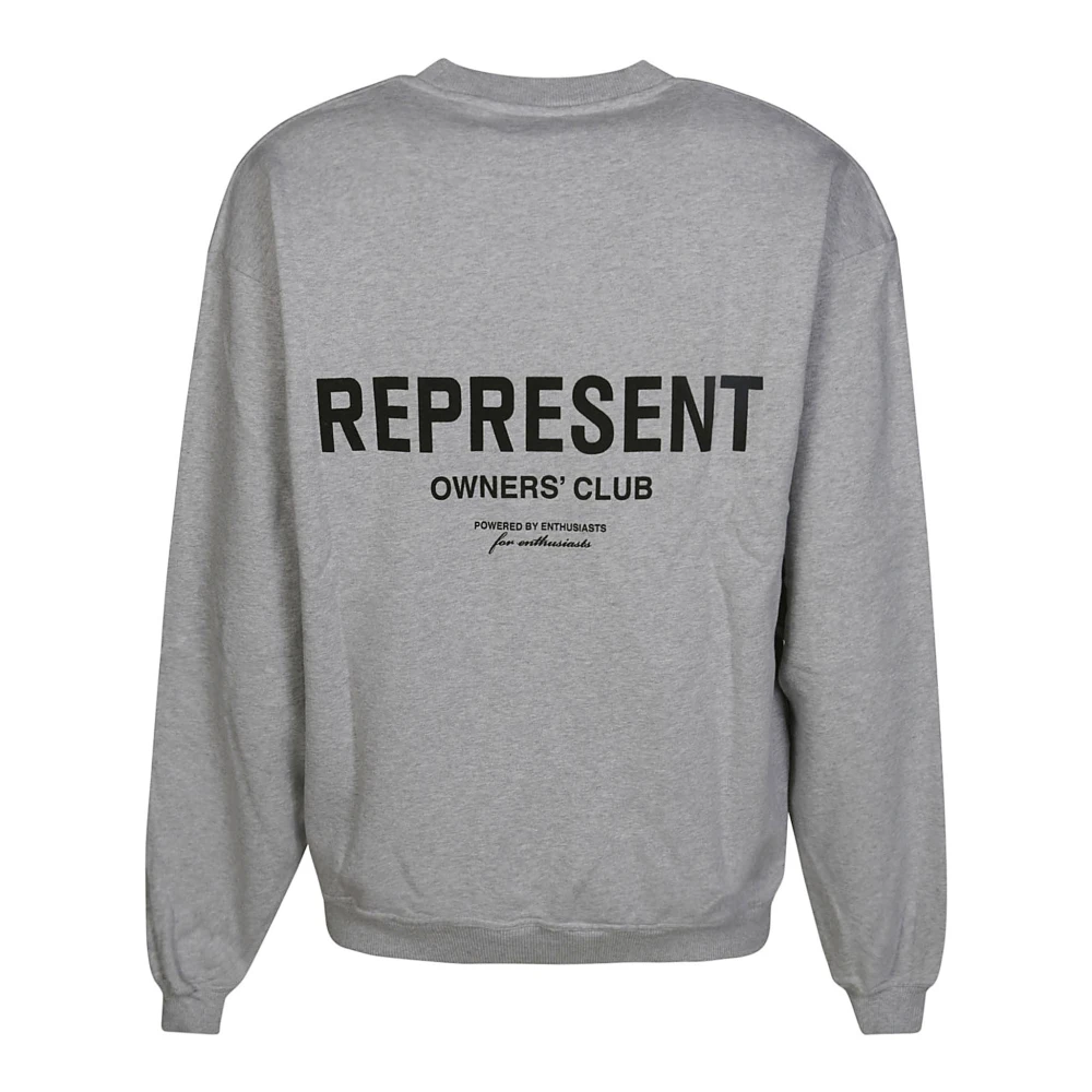 Represent Base Logo Sweatshirt Gray Heren