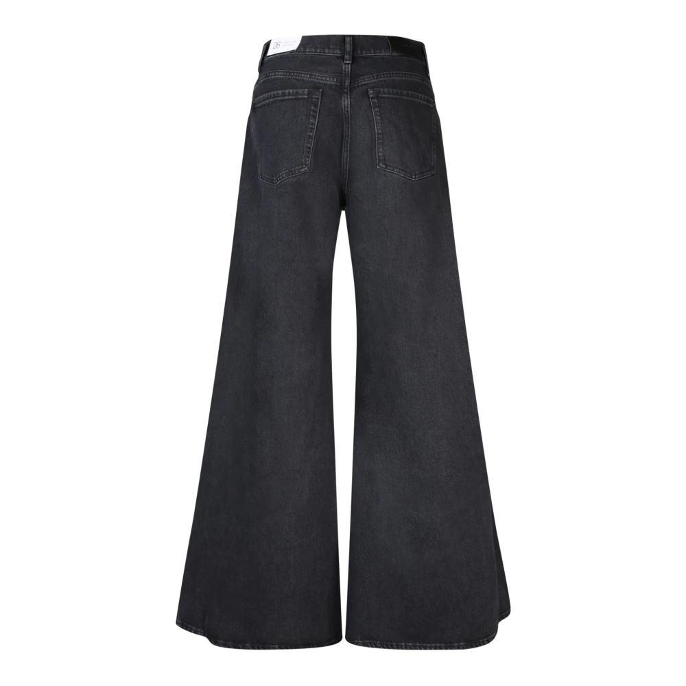 7 For All Mankind Zwarte Jeans Verhoog Stijl Moderne Vrouw Black Dames