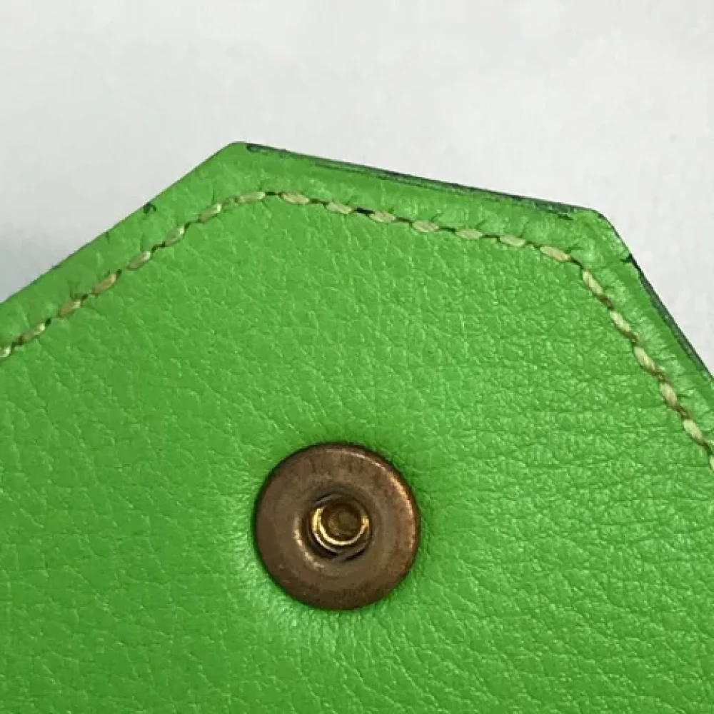 Hermès Vintage Pre-owned Leather wallets Green Dames