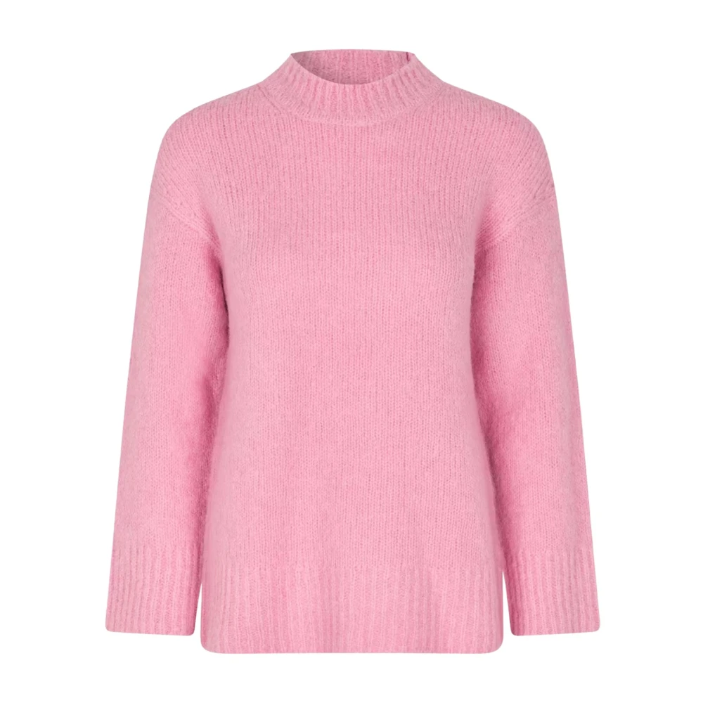 Samsøe Alpaca Wol Oversized Trui Pink Dames