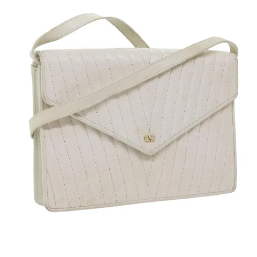 Valentino Vintage Pre-owned Leather shoulder-bags White Dames