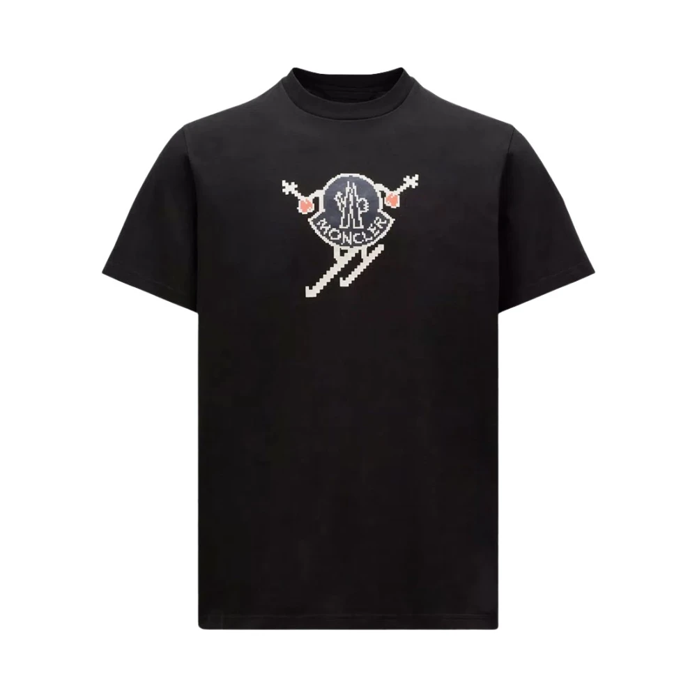 Moncler Ski Logo T-shirt Black Heren