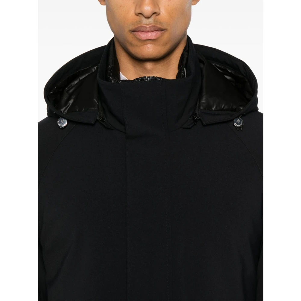 Montecore Logo Plaat Puffer Jas Black Heren