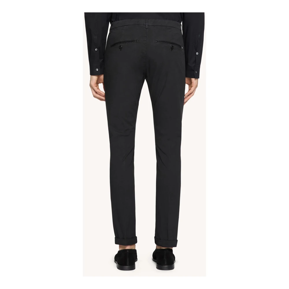 Dondup Slim Fit Broek Black Heren