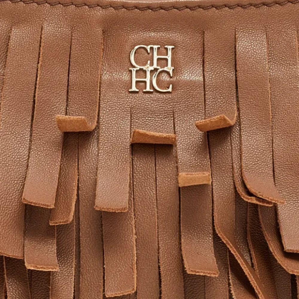 Carolina Herrera Pre-owned Leather handbags Brown Dames