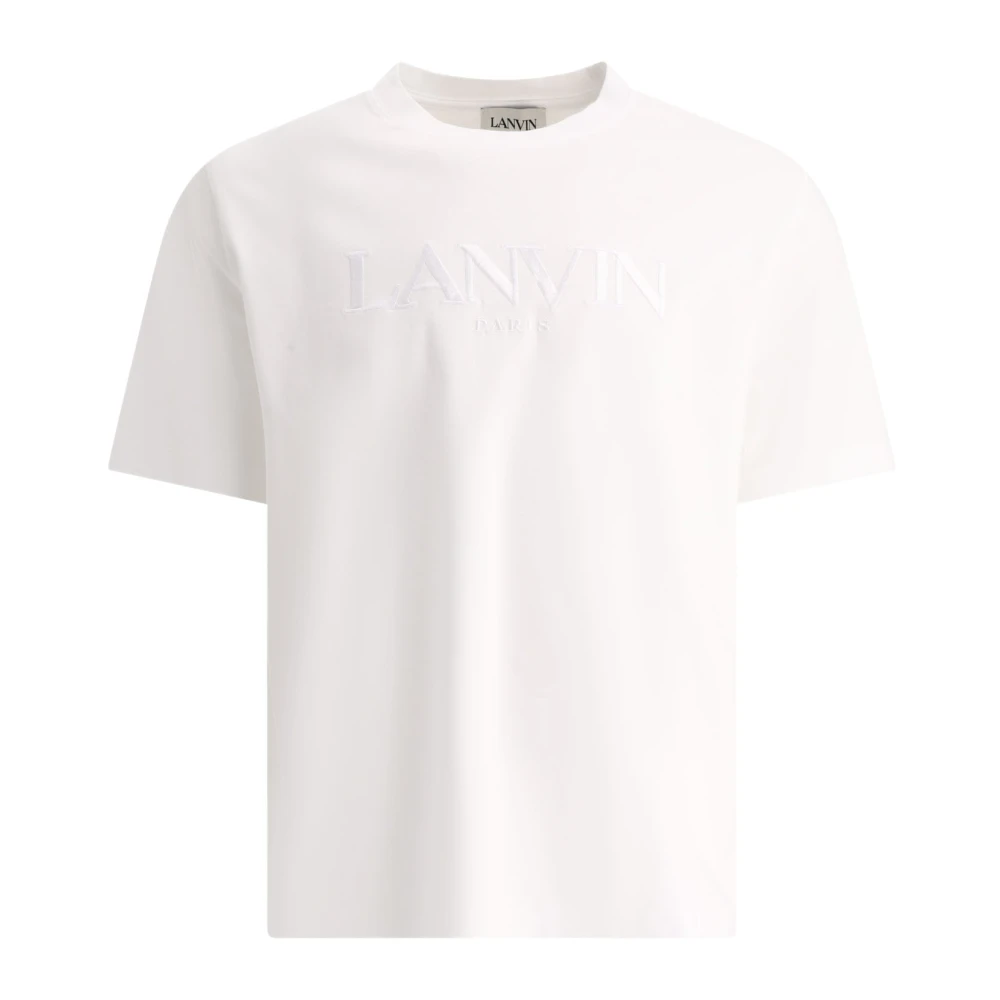 Lanvin T-shirt met geborduurd logo White Heren
