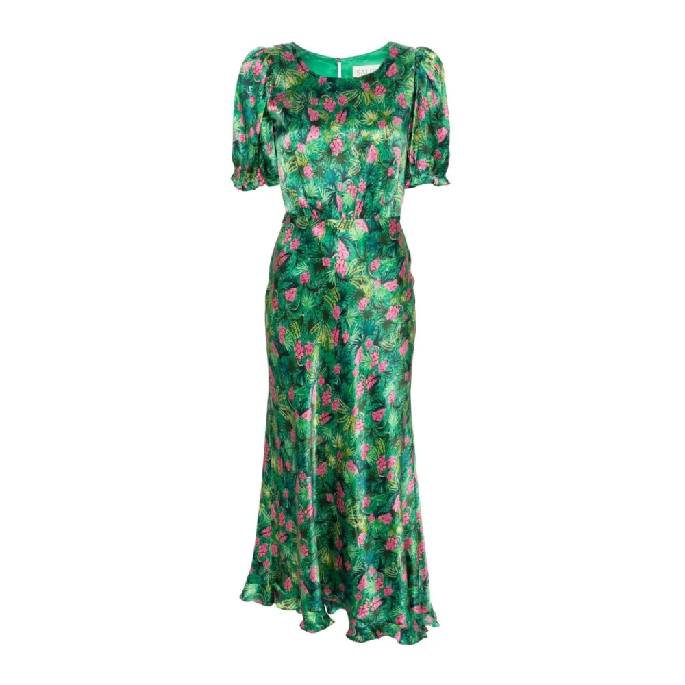 Saloni Fern Vida Jurk Green Dames