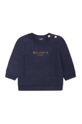 sweatshirt-col-rond-bleu