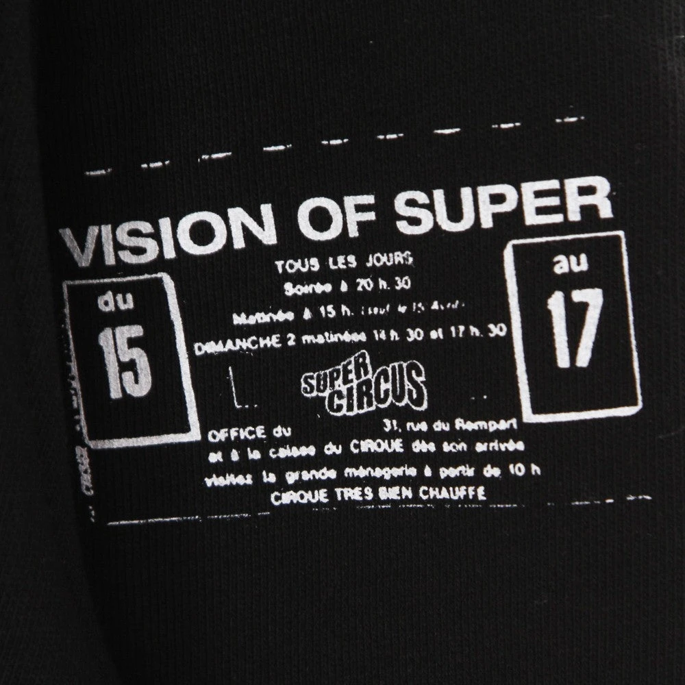 Vision OF Super Zwarte Oversized Hoodie met Tongprint Black Heren