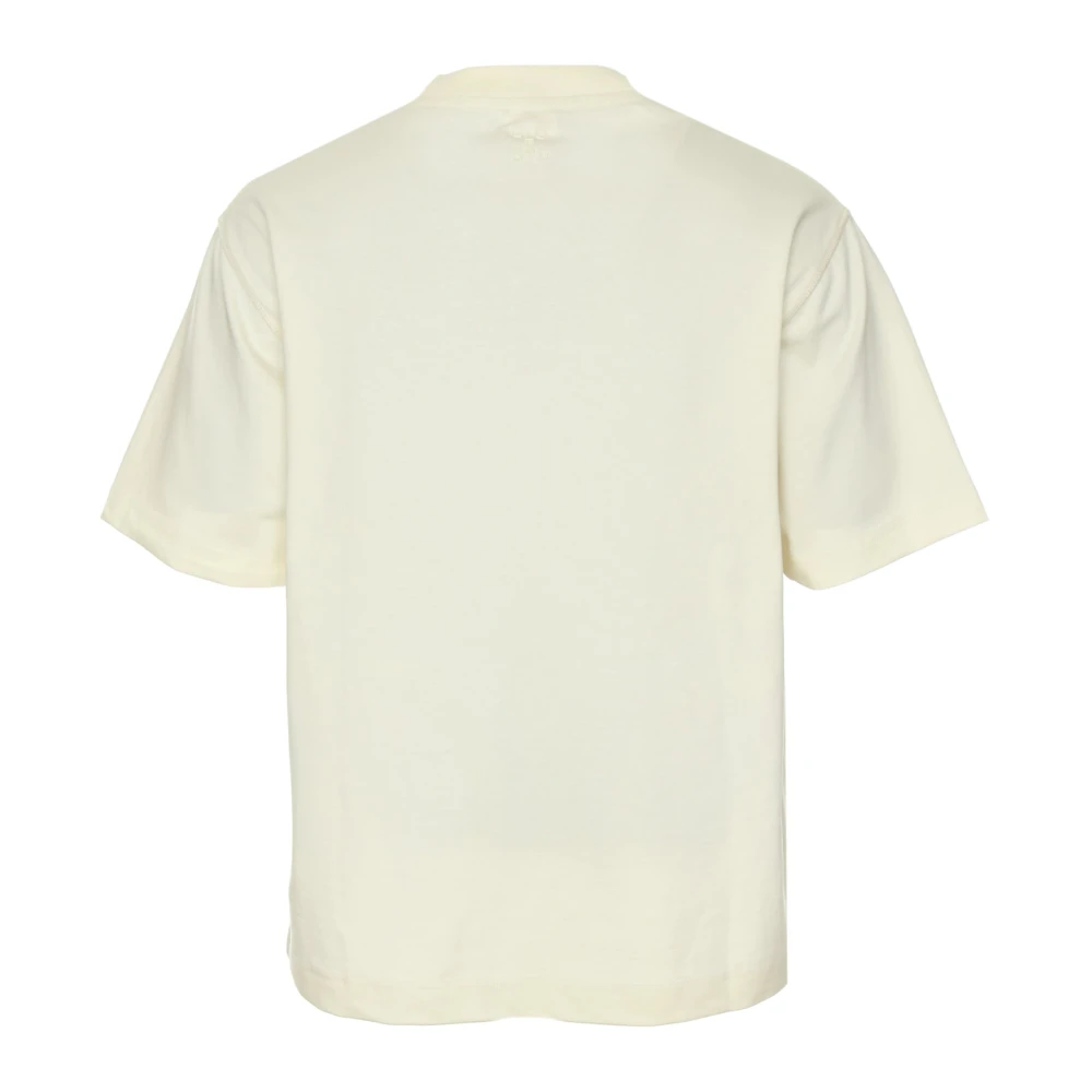 closed Rib T-shirt met relaxte pasvorm Beige Heren