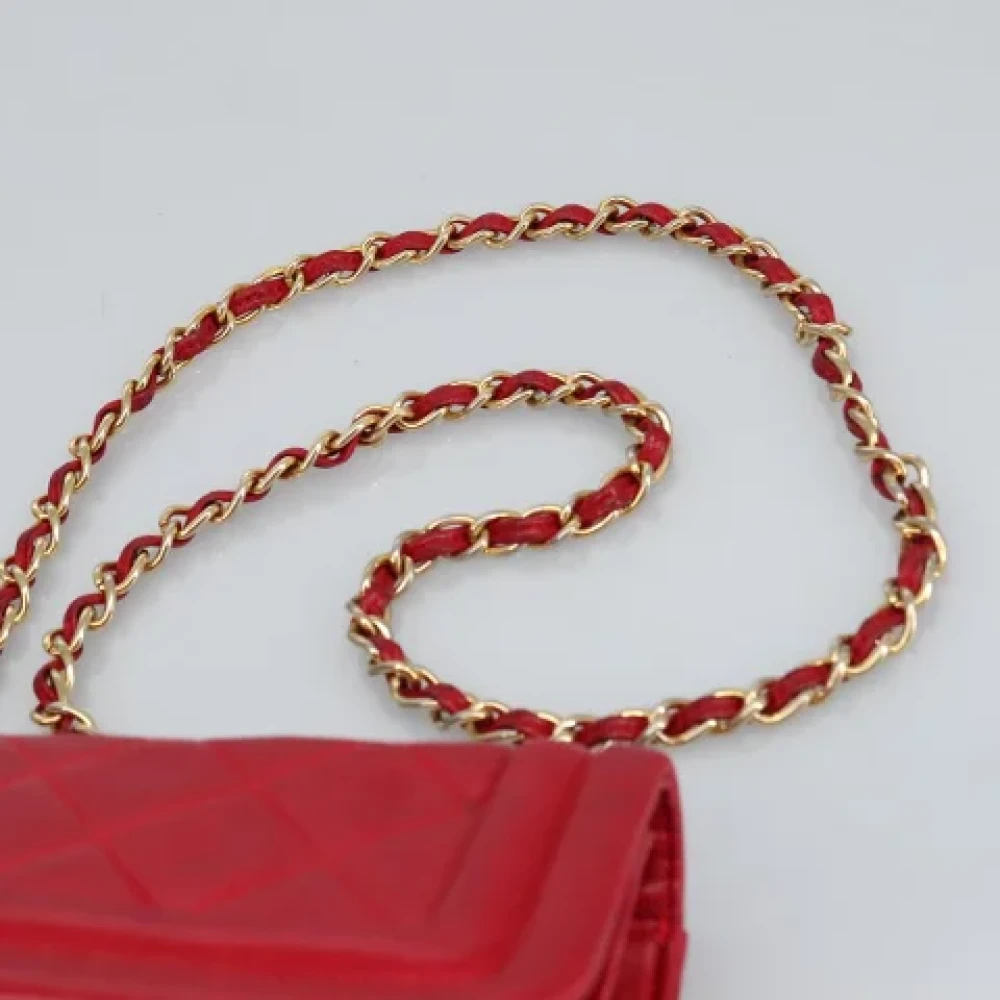 Chanel Vintage Pre-owned Leather chanel-bags Red Dames