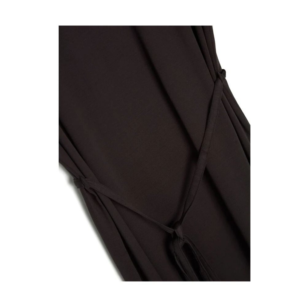 Lemaire Koffiebruine Jurk met Ronde Hals Black Dames