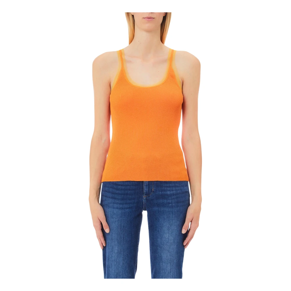 Liu Jo Women's Brown Sleeveless Tops,, Stylish Jumpers For Extra Small