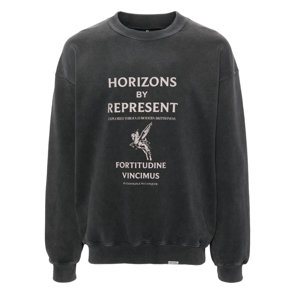 Represent Man Horizons Verouderde Sweater Gray Heren