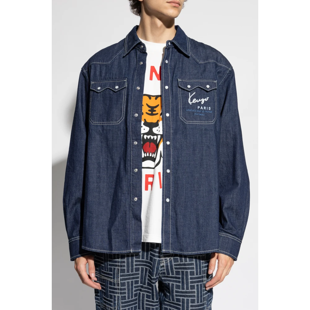 Kenzo Denim overhemd Blue Heren