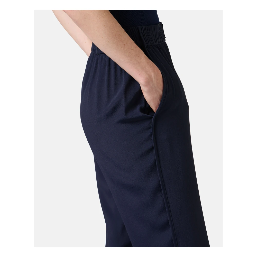 Iceberg Donkerblauwe jogging fit broek in acetaat en zijden crêpe de chine Blue Dames
