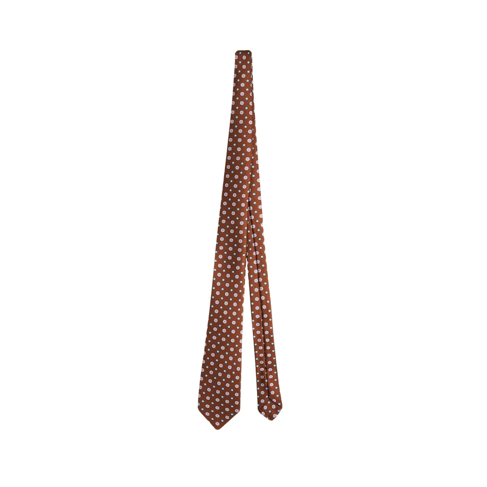 Kiton Gebloemd Zijden Stropdas Multicolor Unisex