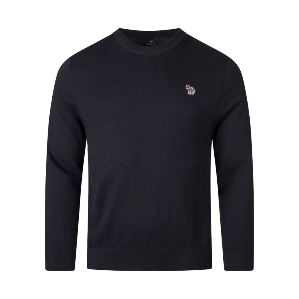 PS By Paul Smith Zebra Badge Gebreide Trui Black Heren
