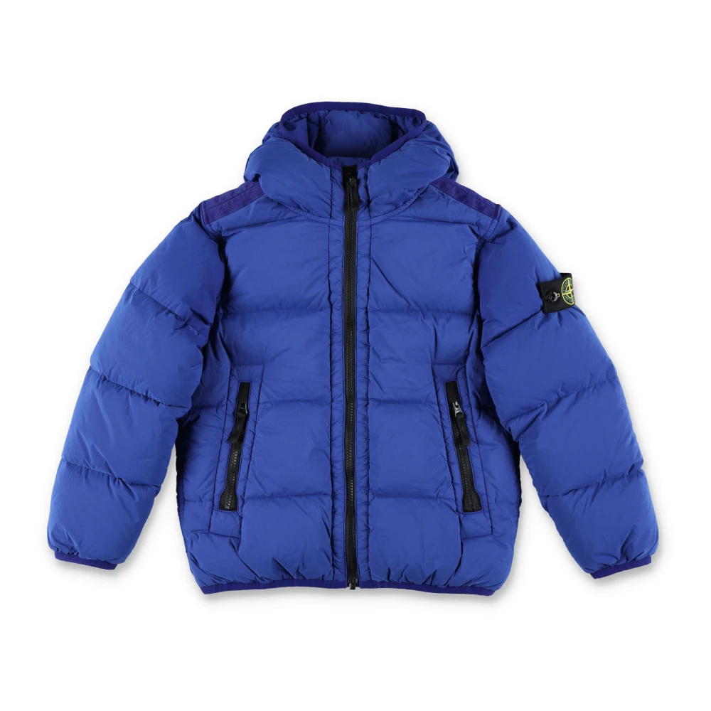 Stone Island Blå Huva Dunjacka ytterkläder Blue, Pojke