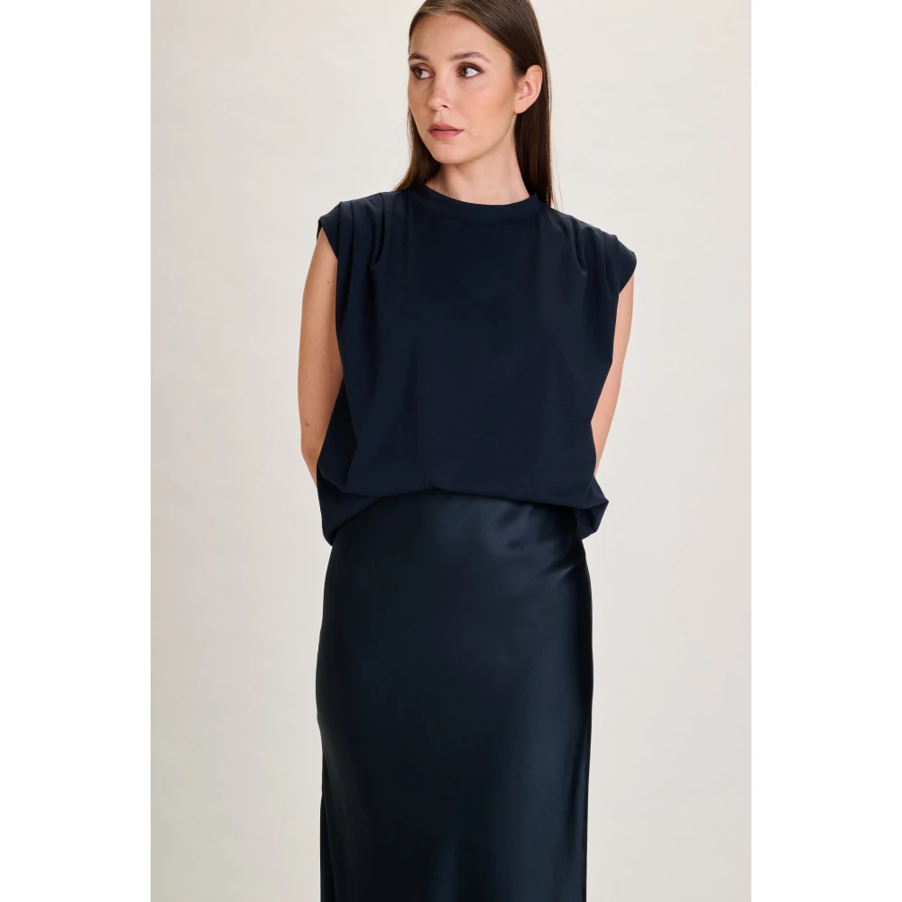 March23 Top zonder mouwen Zomerse stijl Black Dames