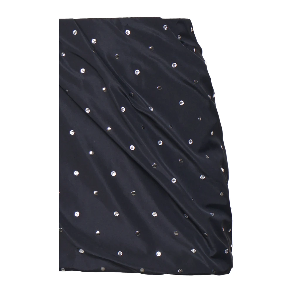 pinko Zwarte Taffeta Rok met Heldere Decoraties Black Dames