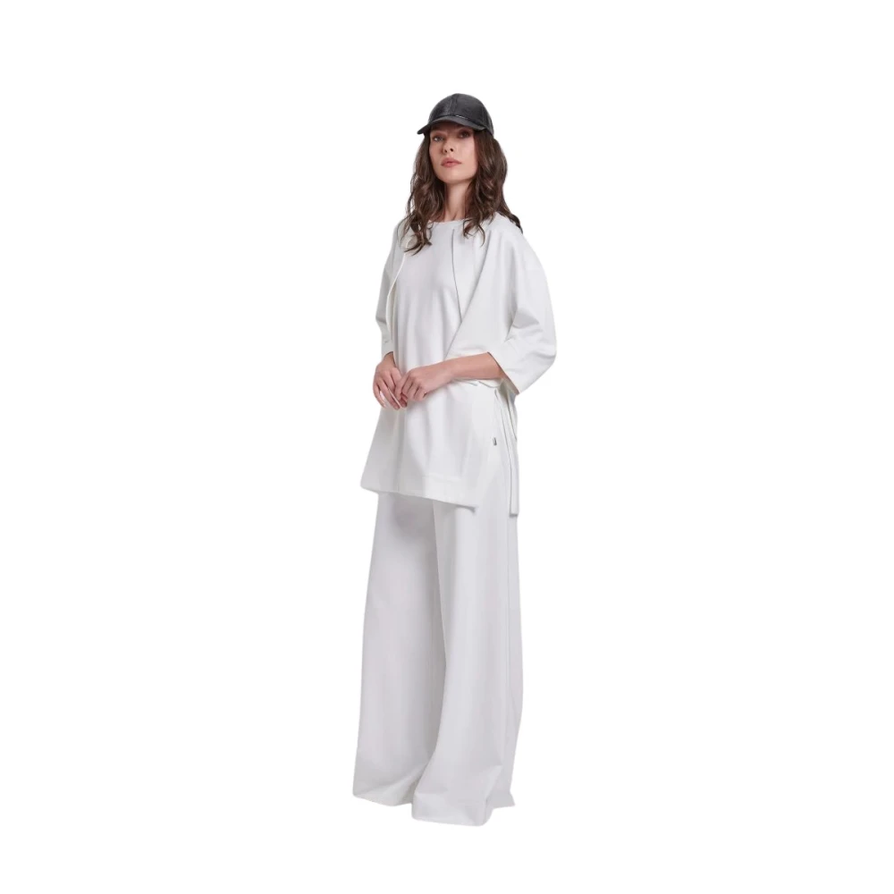 Bomboogie Donna Bianco Pw 9525 T Jmi6-01 Wide Trousers