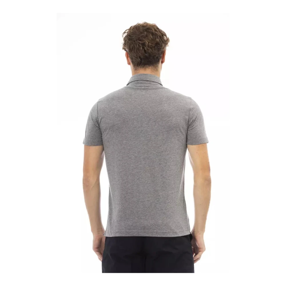 Baldinini Polo Shirt met Geborduurd Logo Gray Heren