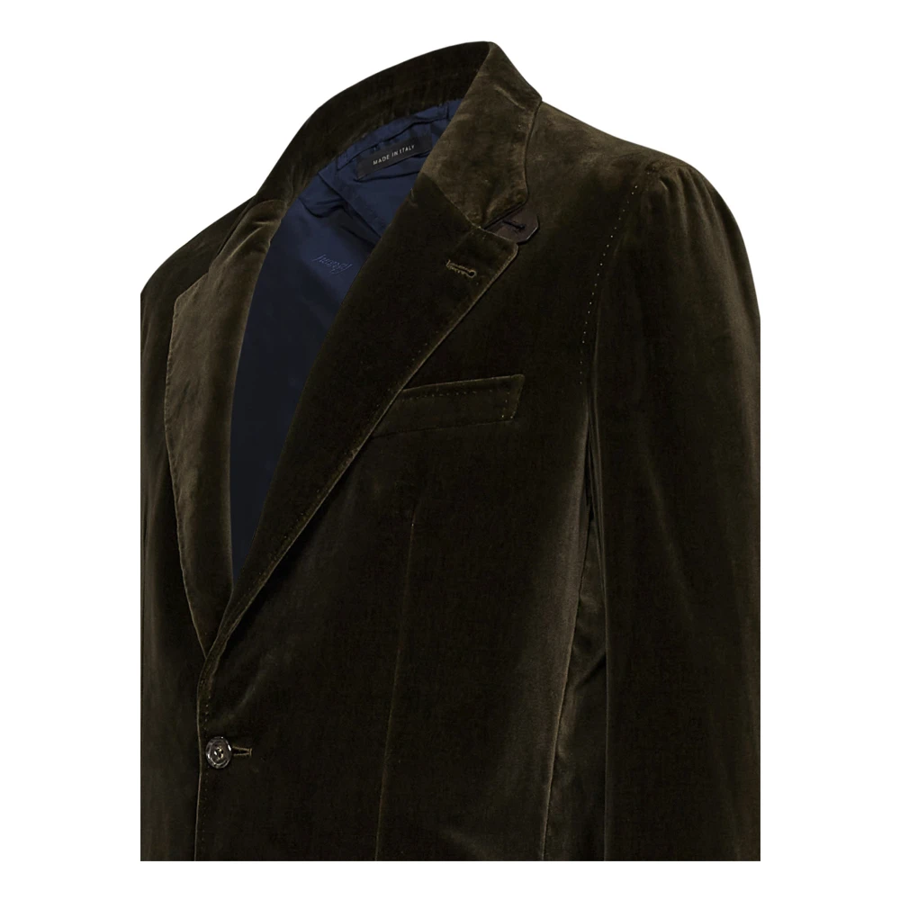 Brioni Groene Casual Blazer Jas Green Heren