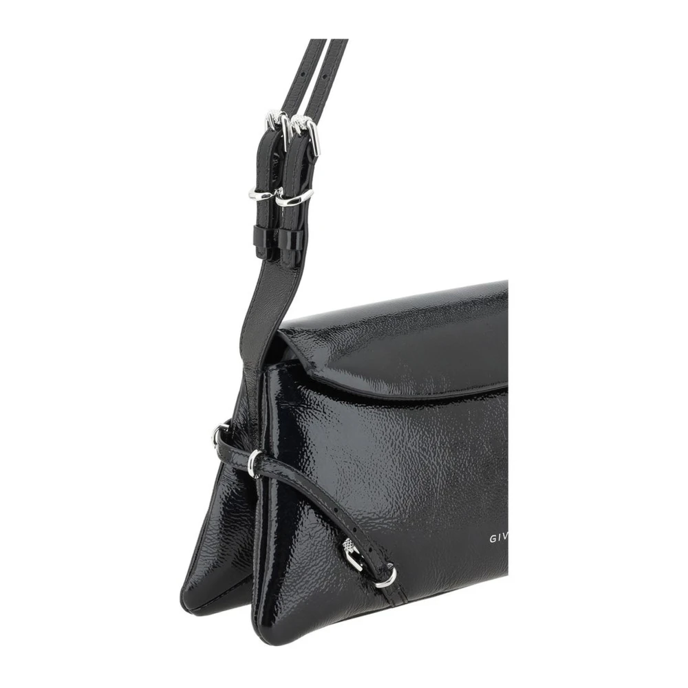 Givenchy Elegante leren schoudertas met magnetische flap Black Dames