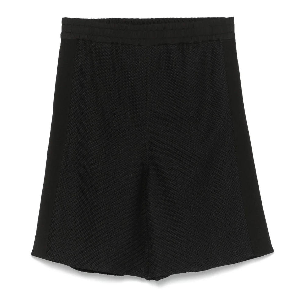 Jil Sander Zwarte Katoenen Elastische Taille Shorts Black Heren