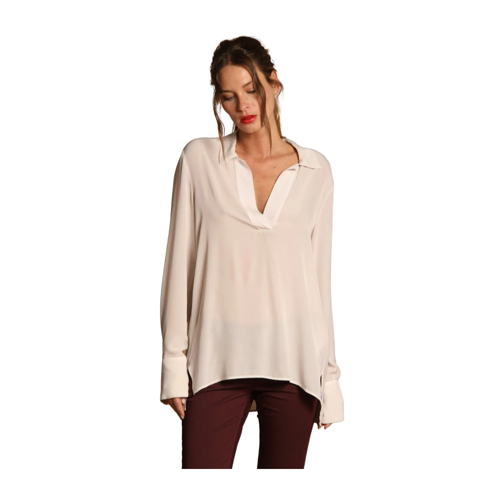 Mason's Elegante Viscose Damesblouse Beige Dames