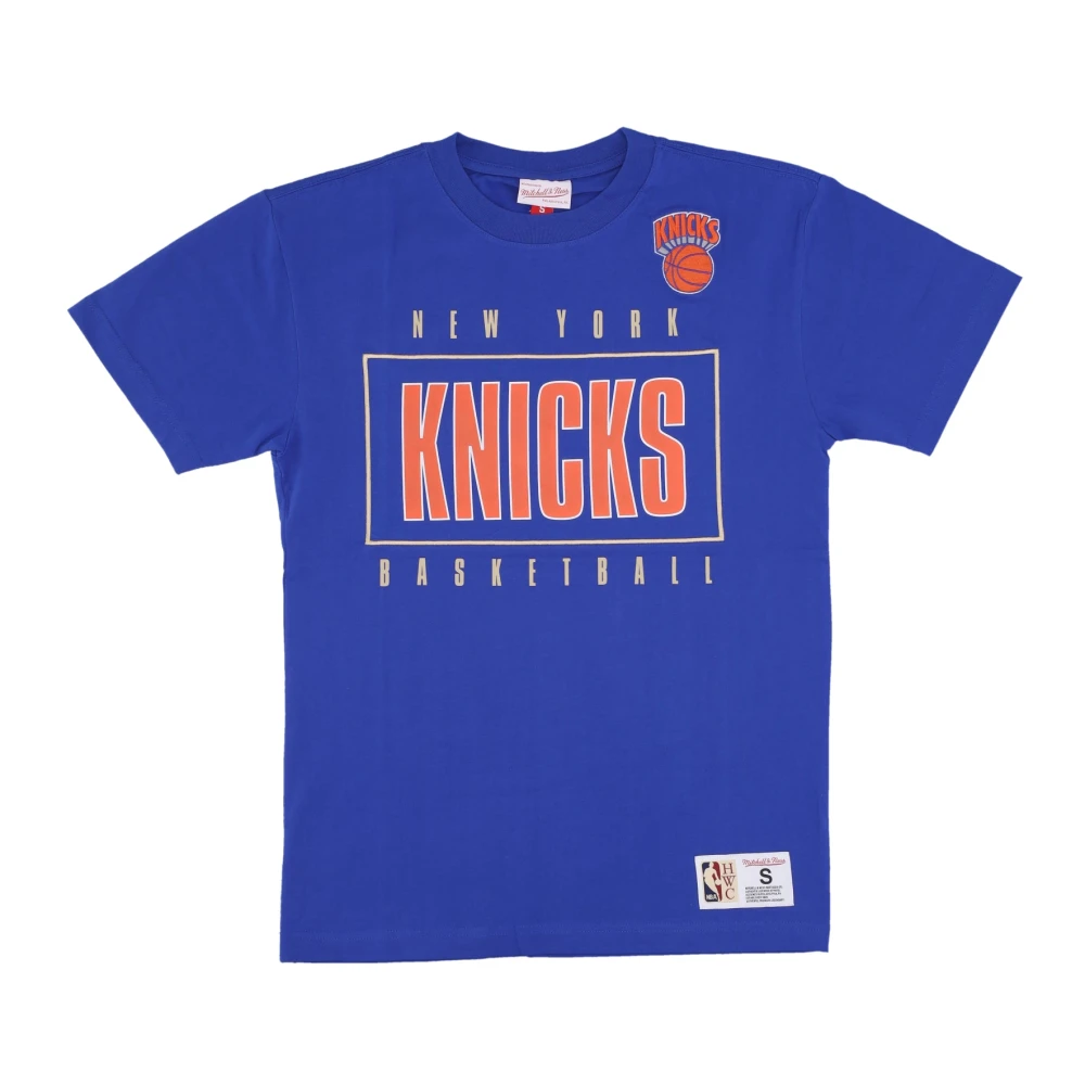 Mitchell & Ness New York Knicks Vintage Logo Tee Blue Heren