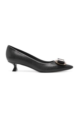 black-leather-pointed-toe-bow-shoes