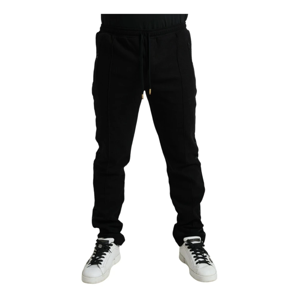 Dolce & Gabbana Men's Black Cotton Blend Jogger Sweatpants