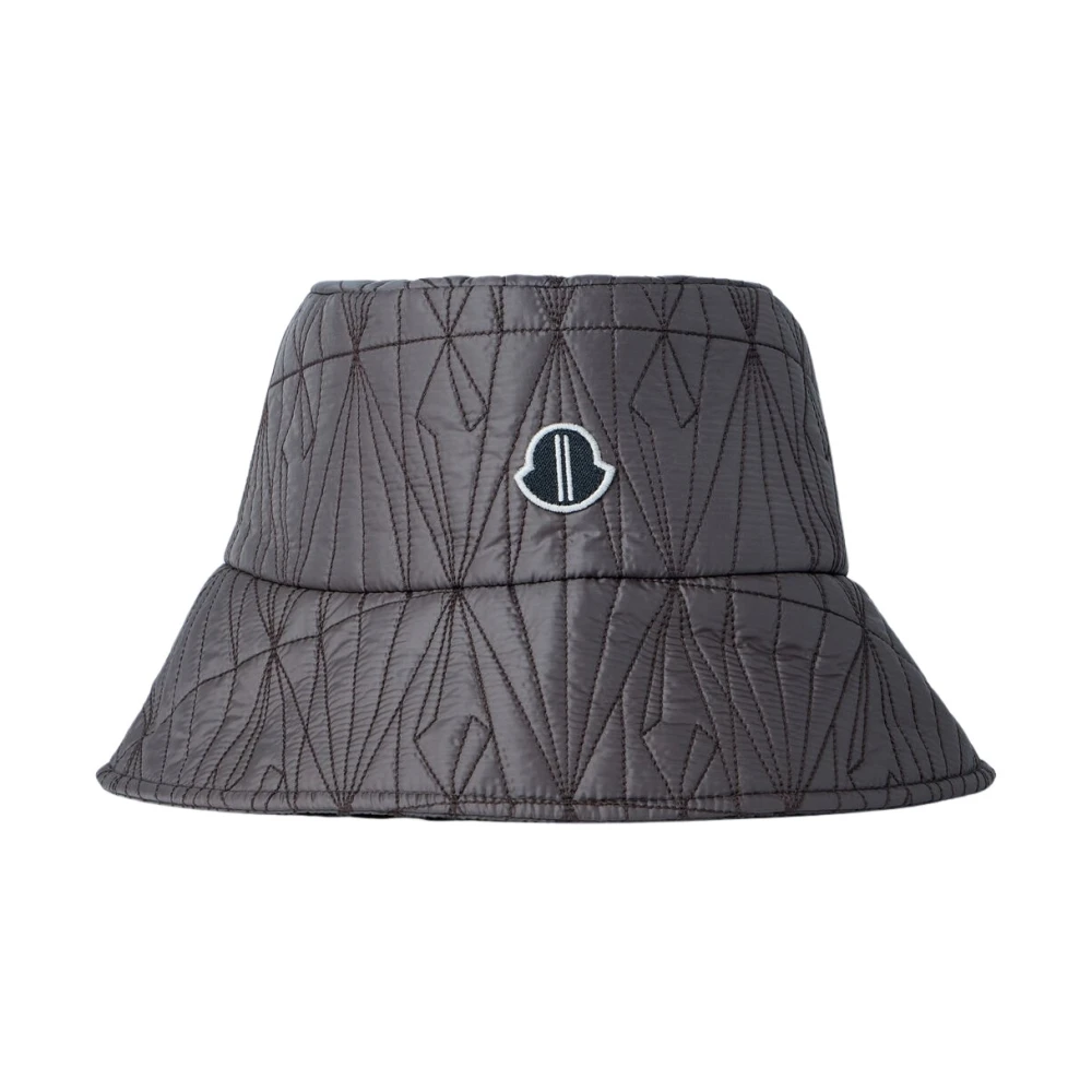 Moncler Unisex Gray Accessories, M, Quilted Bucket Hat