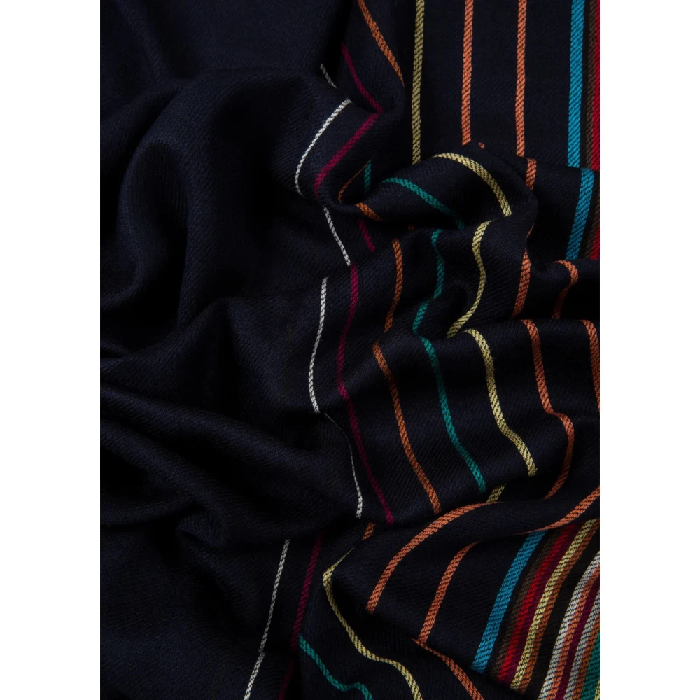 Paul Smith Gradient 'Signature Stripe' Wol-Zijde Sjaal Multicolor Unisex