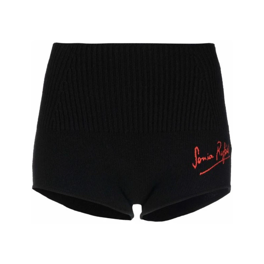Sonia Rykiel Casual Zwarte Wollen Shorts Black Dames