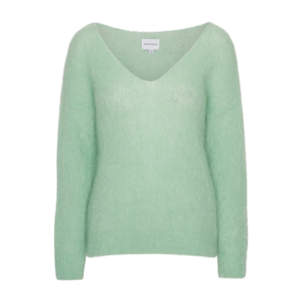 American Dreams Mint Groene Batik-Geïnspireerde Pullover Green Dames