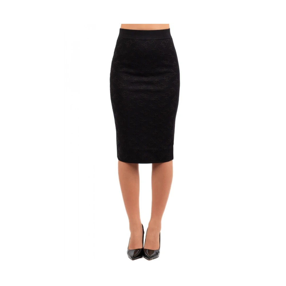 Pinko Zwarte rok met Decantazione detail Black Dames