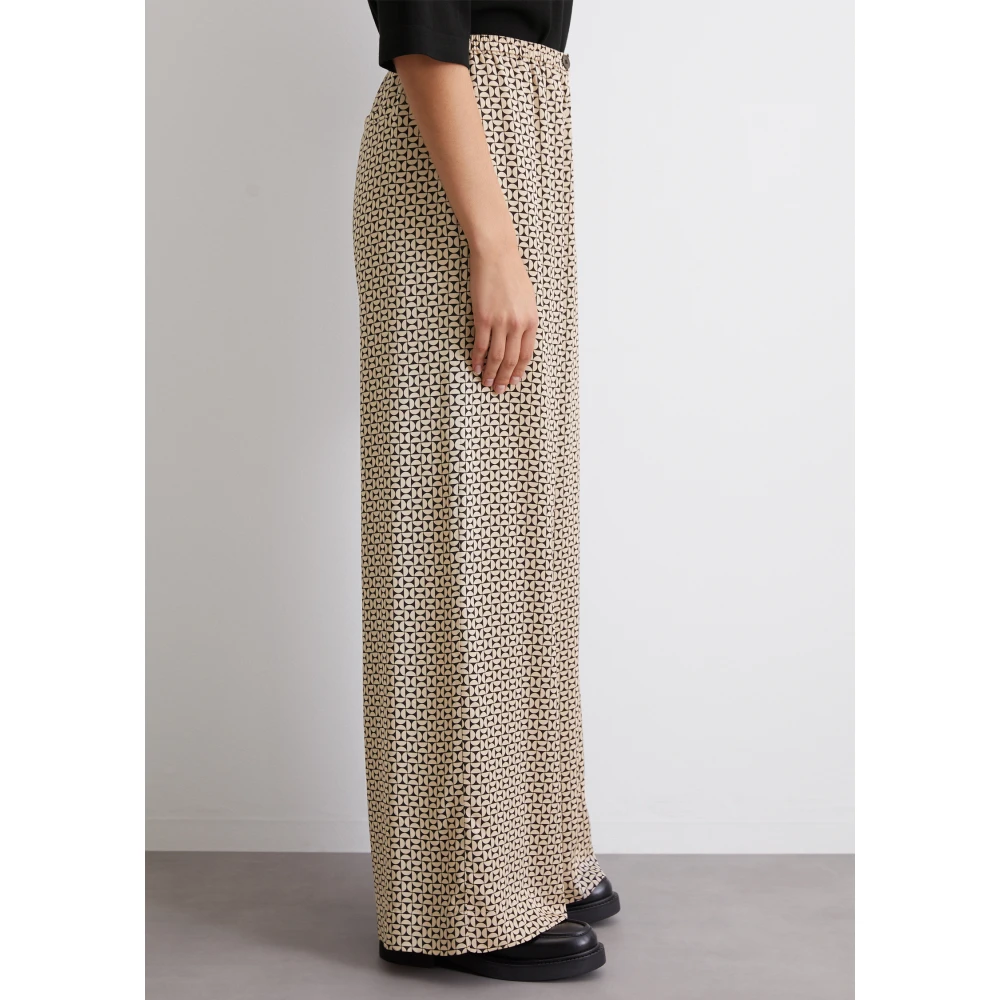 Marc O'Polo Wijde joggerbroek met all-over print Beige Dames