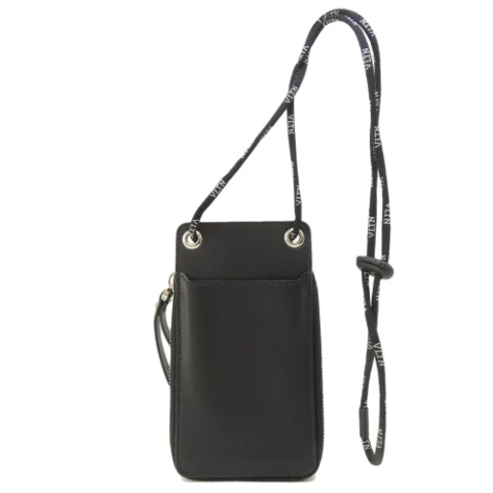 Valentino Vintage Pre-owned Leather wallets Black Dames