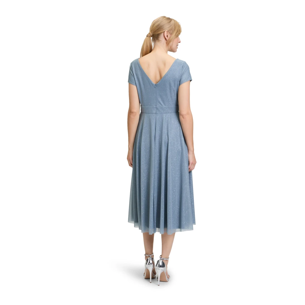 Vera Mont Glitter Cocktailjurk Blue Dames
