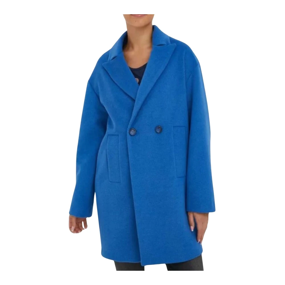 Silvian Heach Lange Jas voor Vrouwen Blue Dames