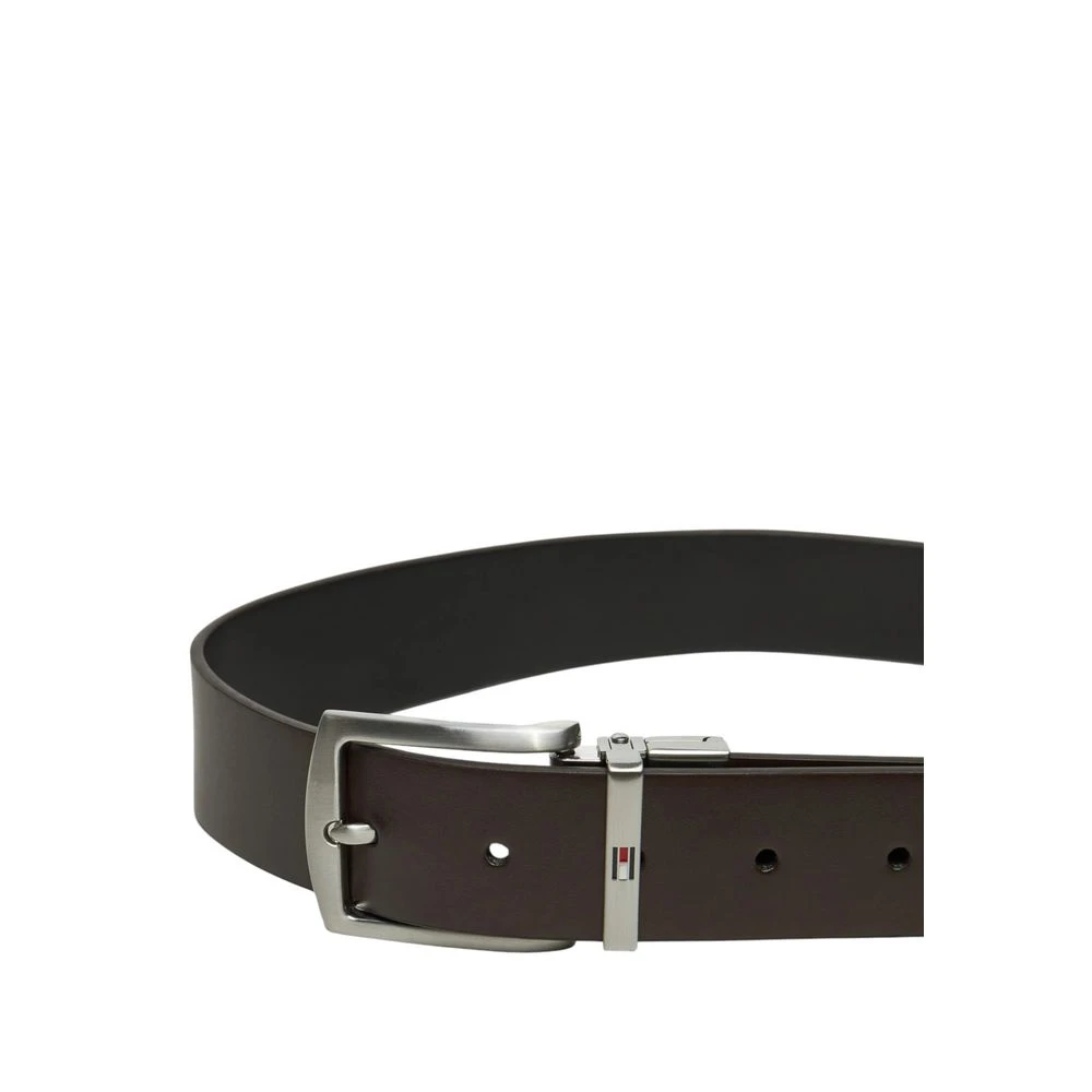 Tommy Hilfiger Zwarte Leren Riem Cinte MEN Black Heren