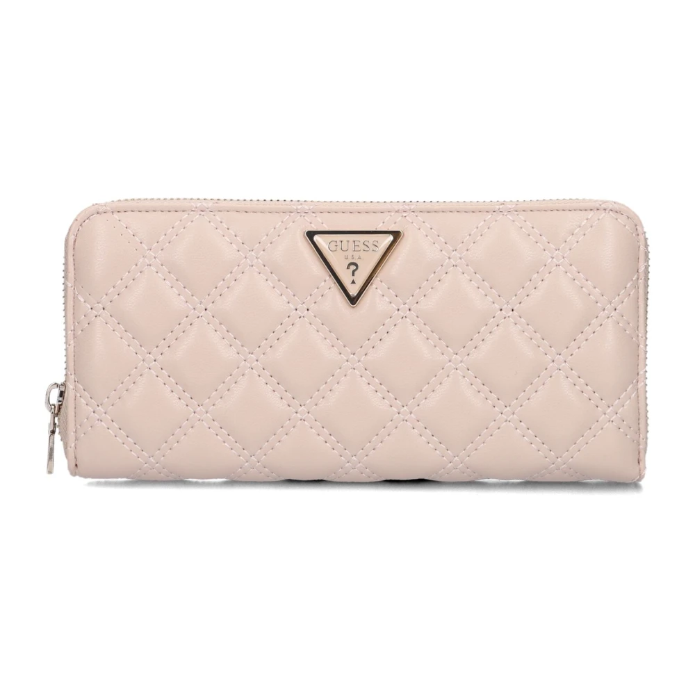Guess Elegante Giully Zip Around Portemonnee Beige Dames