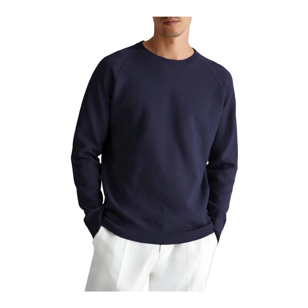 Liu Jo Heren Katoenmix Technische Sweater Blue Heren