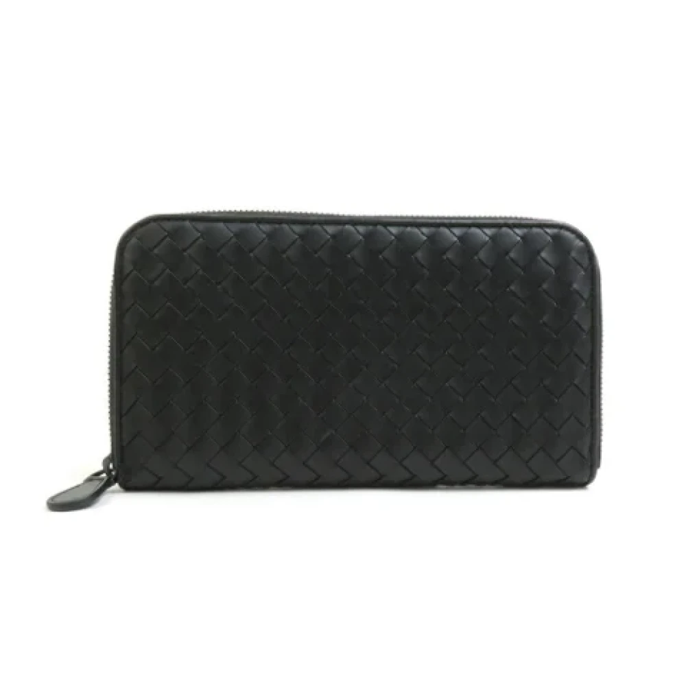 Bottega Veneta Vintage Pre-owned Leather wallets Black Unisex