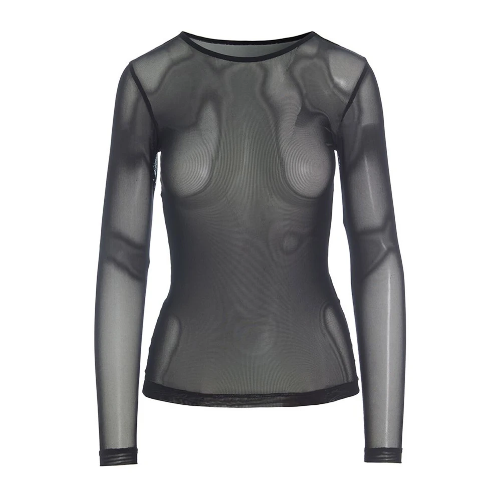 Bitte Kai Rand Transparante Fukashi Blouse Zwart Black Dames