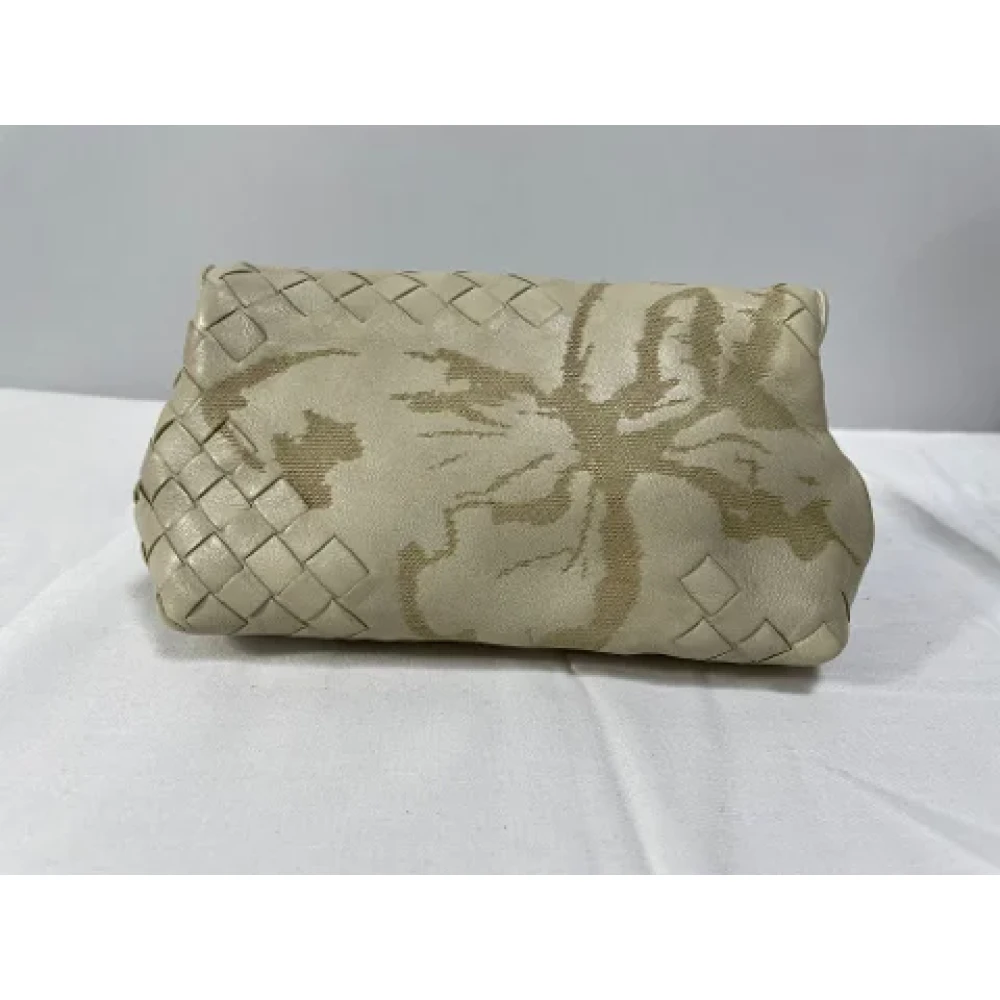 Bottega Veneta Vintage Pre-owned Leather clutches Beige Dames